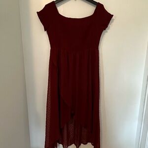 2XL KRANDA Pink Cherry Women's Dress. Slit in the Skirt 20/42 Inch